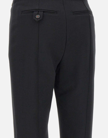 "Tab Detail Cropped Trouser" 1325WTR006490A BLACK VICTORIA BECKHAM 