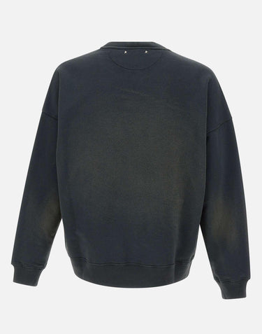 Felpa in cotone con ricamo logato GUP01938 P00214690498 GOLDEN GOOSE 