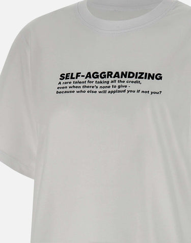 " Aggrandizing Slogan tee" 1225JTS006578A WHITE VICTORIA BECKHAM 