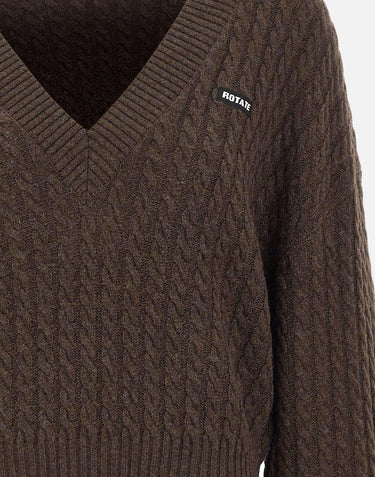 Maglia a trecce con scollo a V 116434 2037 ROTATE BIRGER CHRISTENSEN 