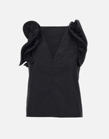 Blusa in popeline di cotone QP1MR021 0001 KAOS 