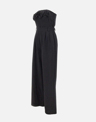 Jumpsuit in lino e viscosa QP5CO038 0001 KAOS 