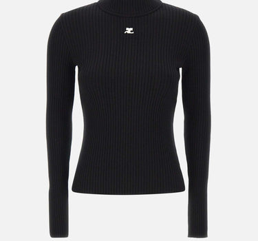 Maglia "Reedition Rib Knit" PERMPU022FI0001 BLACK COURREGES 