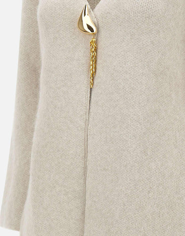 "Offwhite golden button cardigan" MY009 OFFWHITE JACQUES WEI 