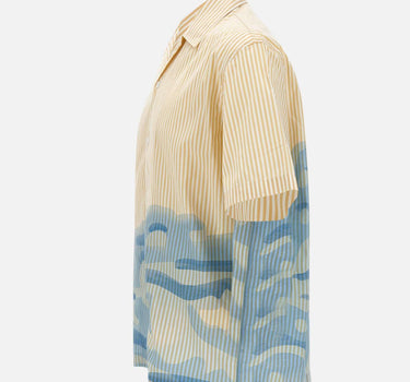 Camicia a righe con coccodrillo relaxed fit CH1995 3IY LACOSTE 