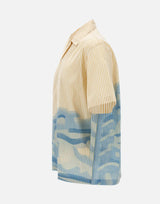 Camicia a righe con coccodrillo relaxed fit CH1995 3IY LACOSTE 