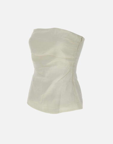 "Alexa" top in lino FFC22 WHT FAITHFULL THE BRAND 