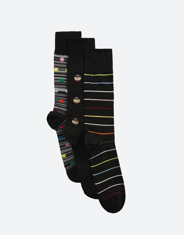 "Sock Seas blk 3 Pkt" M1ASOCKTBLCK 1A PAUL SMITH 