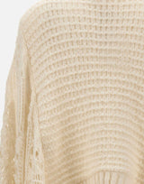 Maglione in lana e alpaca W08060280 24WHITE MAURIZIO MYKONOS 