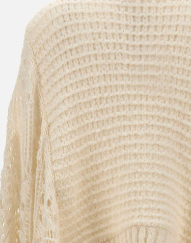 Maglione in lana e alpaca W08060280 24WHITE MAURIZIO MYKONOS 