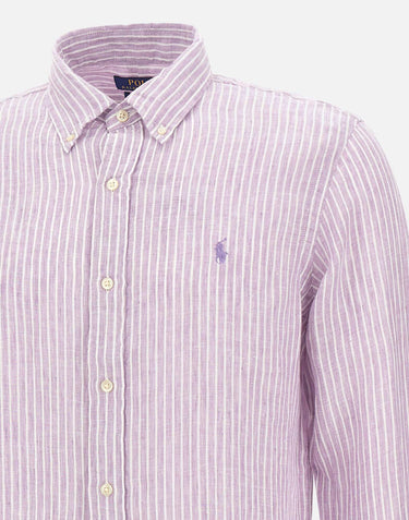 Camicia in lino a righe 710B15594 003 POLO RALPH LAUREN 