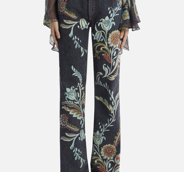 Jeans flare stampa narcisi WRNB0029 AKD39X0811 ETRO 