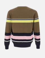 Maglia girocollo con righe e logo A0039505 0001 ICEBERG 