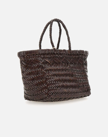 Borsa "triple jump small" in pelle<BR/> 8811 DKBROWN DRAGON DIFFUSION 