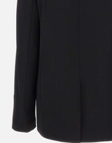 Blazer doppiopetto in crêpe V938991488 001BLK VINCE. 