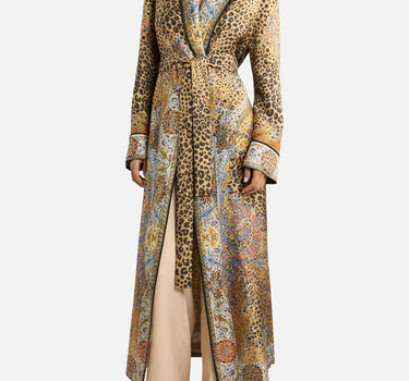 Cappotto vestaglia in seta con motivo paisley animalier WRBE0004 AKH46X0826 ETRO 