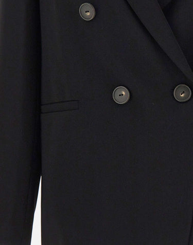 Blazer doppiopetto in crêpe V938991488 001BLK VINCE. 