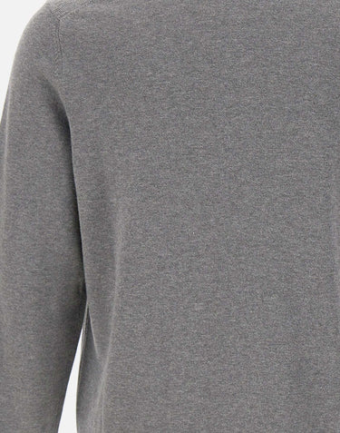 Maglia colletto con zip in cotone e cashmere 50527585 041 BOSS 