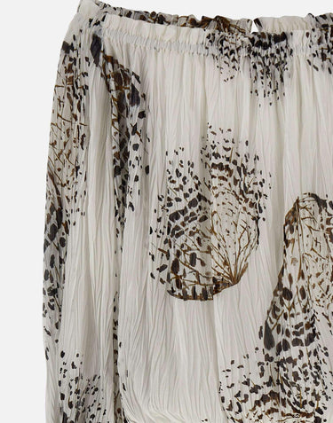 Blusa in georgette con stampa 4C267A M1025 BLUMARINE 