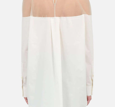 Blusa over con inserto trasparente S62NH0053 M35256101 MM6 MAISON MARGIELA 