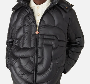 "Monogram Quilted Nylon Puffer Jacket" MAW25OT140 01 CASABLANCA 