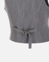 Gilet in denim UF5226D0266 87457 LIU-JO 