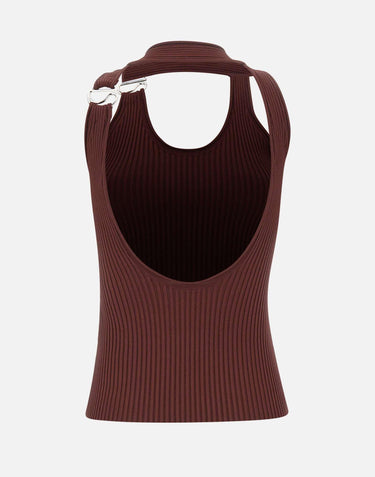 Top a maglia "C-Logo" COPML214Y3025 BRW COPERNI 