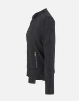 Giacca in pelle cerata GU26S9486BISSNOW NERO GIORGIO BRATO 
