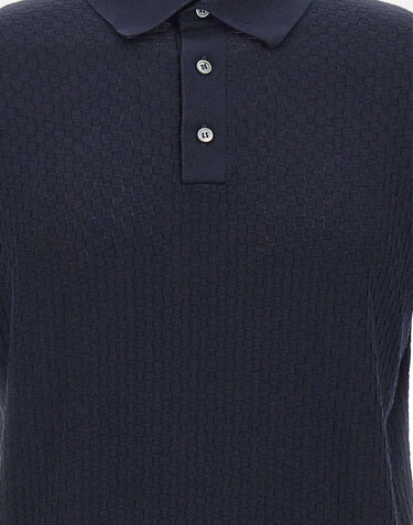 Polo in cotone a punto quadretto PL1MC CR14Q890 FILIPPO DE LAURENTIIS 