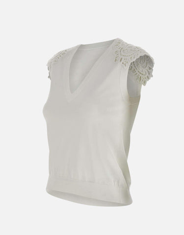 Top con ricamo RP1NT040 1041 KAOS 