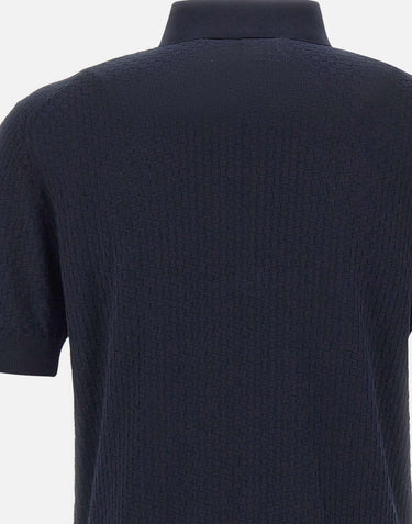 Polo in cotone a punto quadretto PL1MC CR14Q890 FILIPPO DE LAURENTIIS 