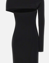 "One Shoulder Crepe Jersey Dress" 425JR0735JS0145 BLACK COURREGES 