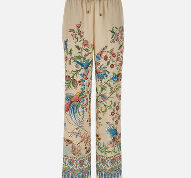Pantaloni ampi con stampa piazzata flora e fauna WREA0072 99SPSI6X0802 ETRO 