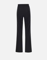 Pantaloni a palazzo in crêpe con bande in raso PA08251E2 110 ELISABETTA FRANCHI 