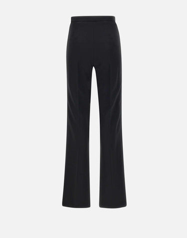 Pantaloni a palazzo in crêpe con bande in raso PA08251E2 110 ELISABETTA FRANCHI 