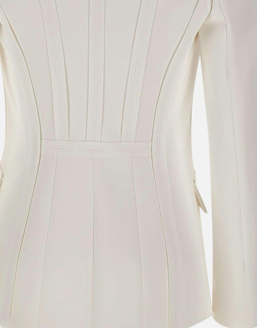 Giacca in doppio crêpe stretch con motivi a taglio vivo GI21661E2 360 ELISABETTA FRANCHI 