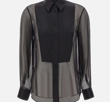 "Sheer Silk tuxedo shirt" 32126 1433 FILIPPA K