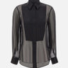 "Sheer Silk tuxedo shirt" 32126 1433 FILIPPA K 