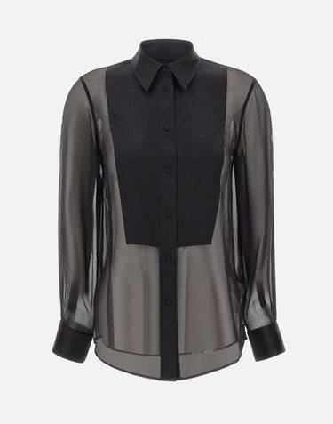 "Sheer Silk tuxedo shirt" 32126 1433 FILIPPA K 