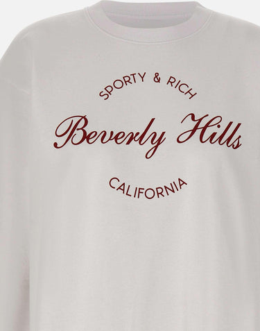 Felpa "Beverly Script Crewneck" ST07164257WH01 WHITE SPORTY & RICH 