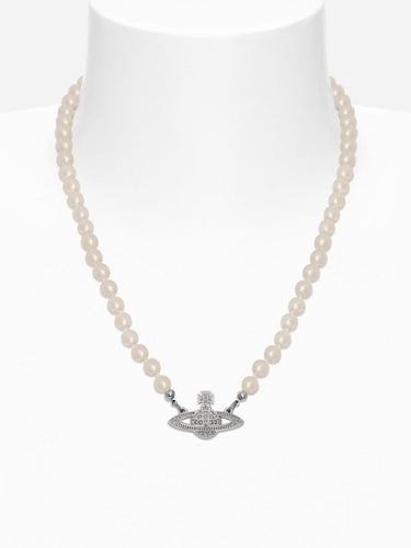 "Mini Bas Relief Pearl Necklace" 63010100 02P104 VIVIENNE WESTWOOD 