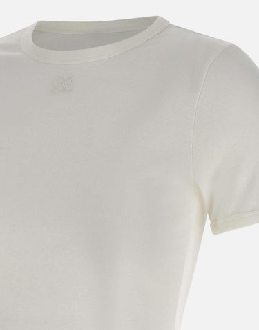 "Signature contrast t-shirt" 125JTS017JS0203 0001 COURREGES 