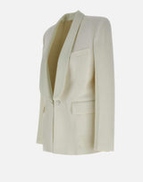 "Shawl Collar Tuxedo Jacket"<BR/> 1125WJK006060A IVORY VICTORIA BECKHAM 