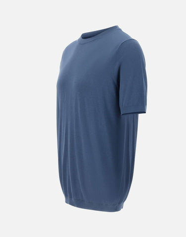 Maglia a maniche corte in misto seta e cotone 300421 216 KANGRA 