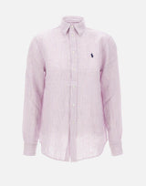 Camicia over in lino a righe 211A96158 006 POLO RALPH LAUREN 