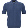 Polo in seta con zip 43128 23510570 GRAN SASSO 
