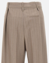 Pantaloni con vita plissettata 1226WTR007113A LIMESTONE VICTORIA BECKHAM 