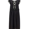 Abito lungo con pizzo floreale W06040581 BLACK MAURIZIO MYKONOS 