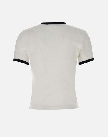 T-shirt "Signature contrast" VESJTS017JS0070 HERWHITEBLK COURREGES 