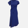 Abito asimmetrico con nodo 1226WDR007294B INDIGO VICTORIA BECKHAM 